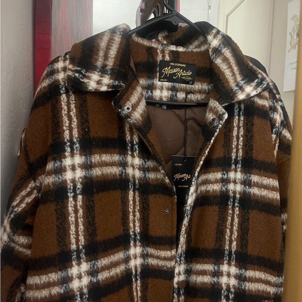 Brown Plaid Men's Jacket